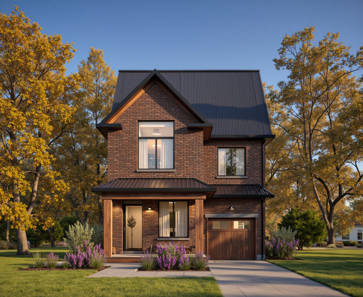 #001 - 4-Bedroom Modern Family Home Plan with Loft & Finished Basement