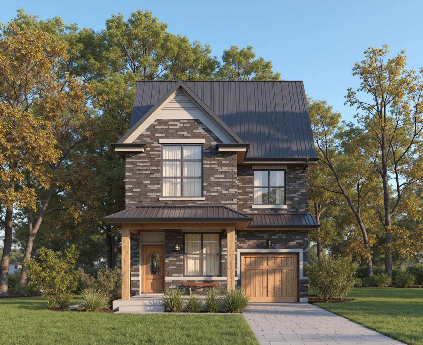 #001 - 4-Bedroom Modern Family Home Plan with Loft & Finished Basement