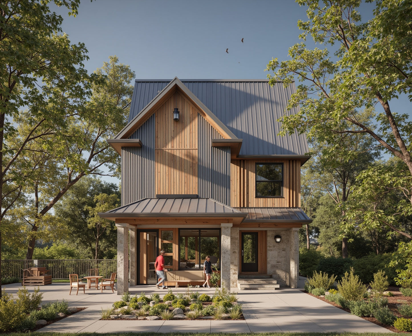 #001 - 4-Bedroom Modern Family Home Plan with Loft & Finished Basement